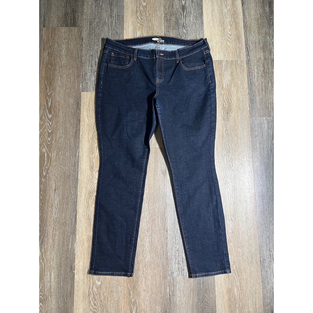Old Navy The Diva Skinny Jeans Womens 14 Short Dark Wash Excellent Stretch Denim